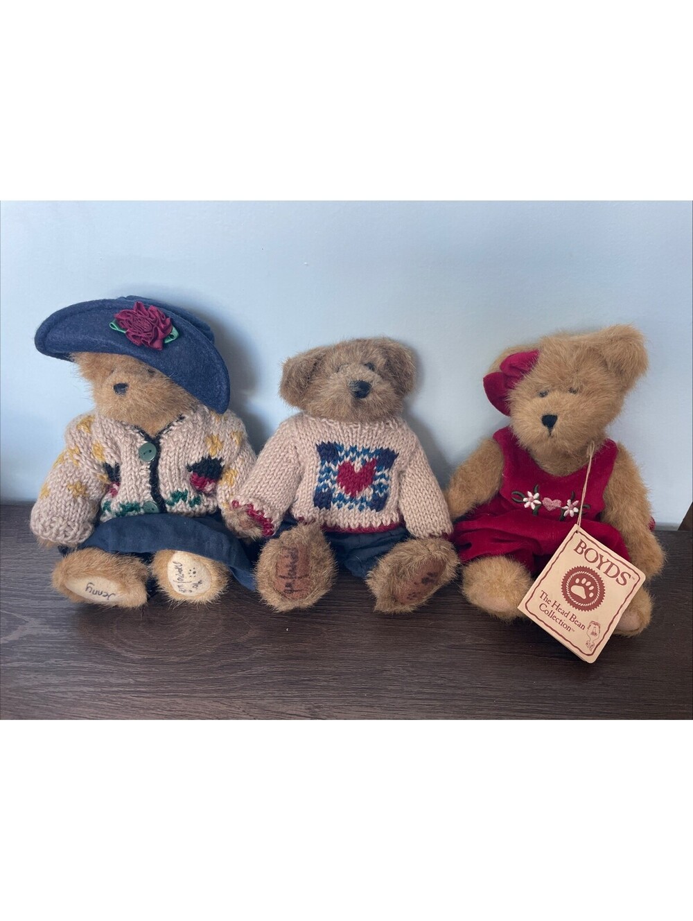 Boyds Bears 1996 Fall Bailey & Matthew Plush Bears + Hugaby